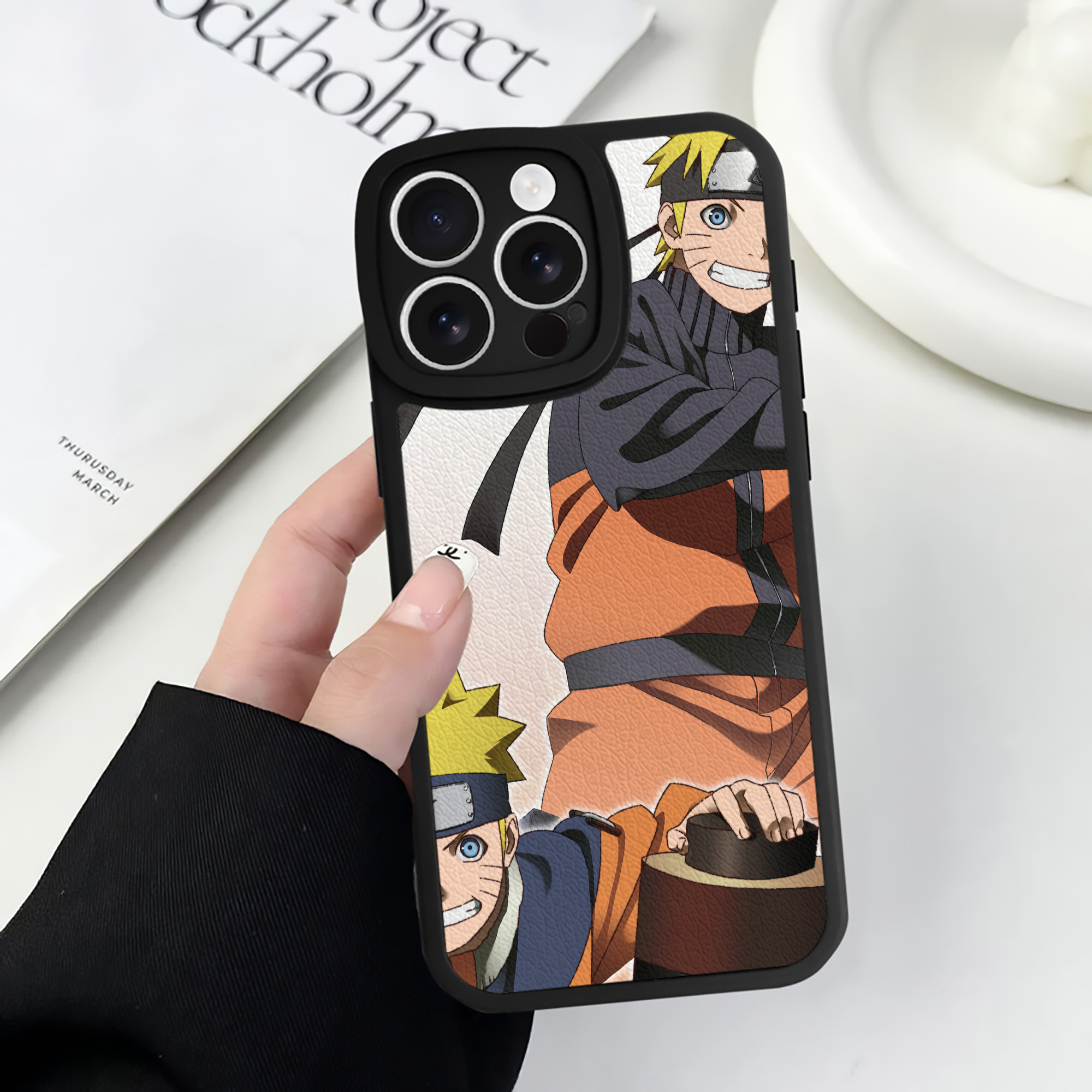 （画像用） NARUTO -ナルト- NARUTO -ナルト- 疾風伝 【iPhone 16シリーズ対応】シリコンスマホケース（レザー調） 材質：シリコン